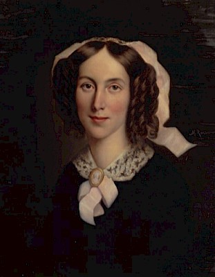 Martin Rehder (Sachsenbande 1858 - avant 1934 Hamburg), Portrait de Fanny Henriette Jenisch, 1897, huile sur toile. Musée Jenisch Vevey